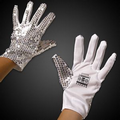 Silver Sequined Glove - Left Hand